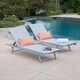 Salton Outdoor Aluminum Chaise Lounge (Set of 2) by Christopher Knight Home - Thumbnail 6