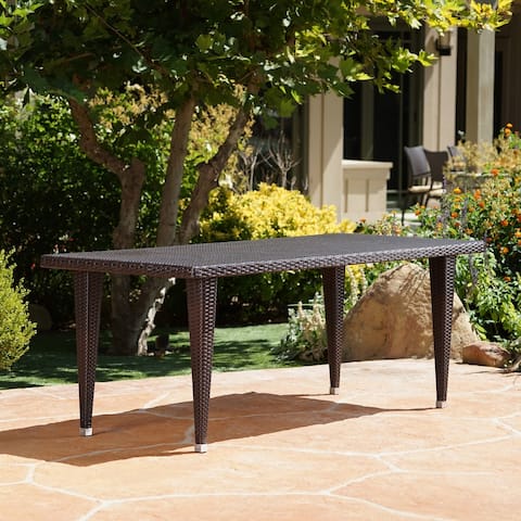 Dominica Outdoor 73.5-inch Rectangular Wicker Dining Table by Christopher Knight Home - 73.50 x 33.50 x 29.00