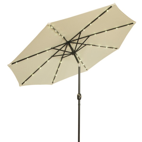 9 Foot Steel Deluxe Solar Ed Led Lighted Patio Market 9 Foot Steel Deluxe Solar Ed Led Lighted Patio Market Umbrella By Direct Wicker Click To Zoom
