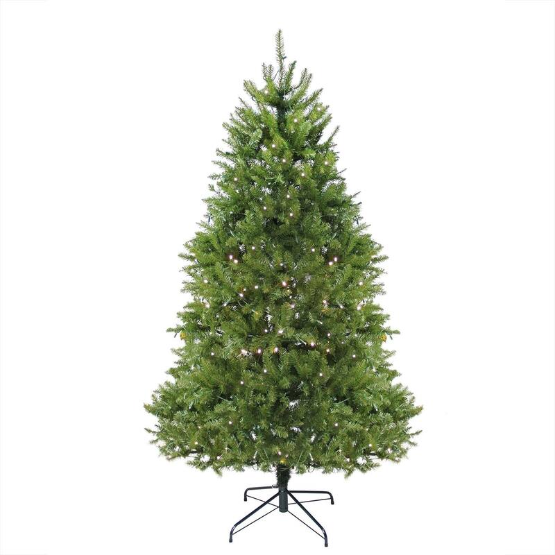 7.5' Pre-Lit Green Medium Northern Pine Artificial Christmas Tree - Warm Clear LED Lights.