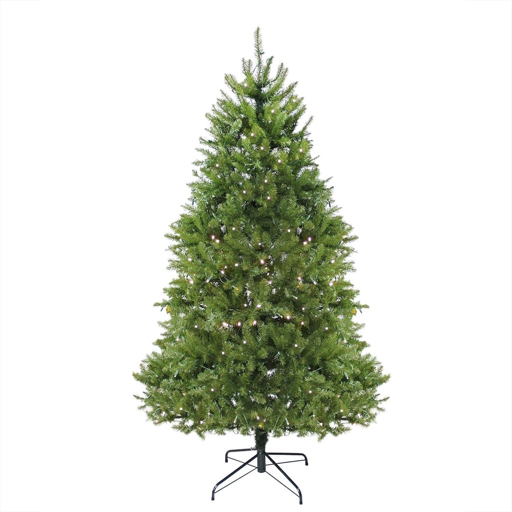 7.5' Pre-Lit Green Medium Northern Pine Artificial Christmas Tree - Warm Clear LED Lights.