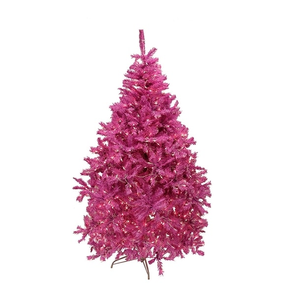 6 5 Pre Lit Orchid Pink Cedar Pine Artificial Christmas Tree 6 5 Pre Lit Orchid Pink Cedar Pine Artificial Christmas Tree Clear Lights Free Shipping Today 16986949
