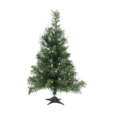 2' Pre-Lit Medium Royal Pine Artificial Christmas Tree - Clear Lights.