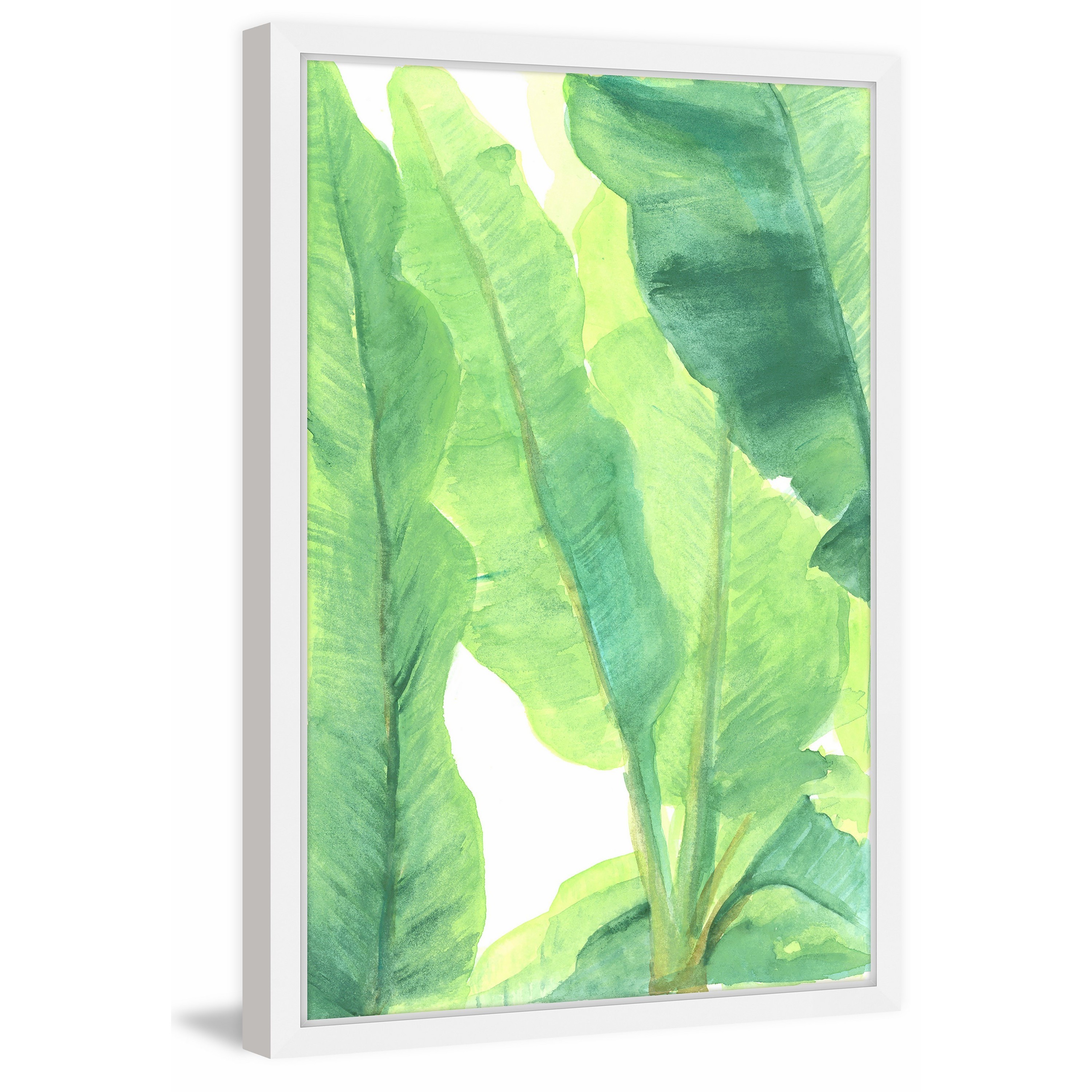 Marmont Hill Handmade Wild Banana Leaves Framed Print Overstock