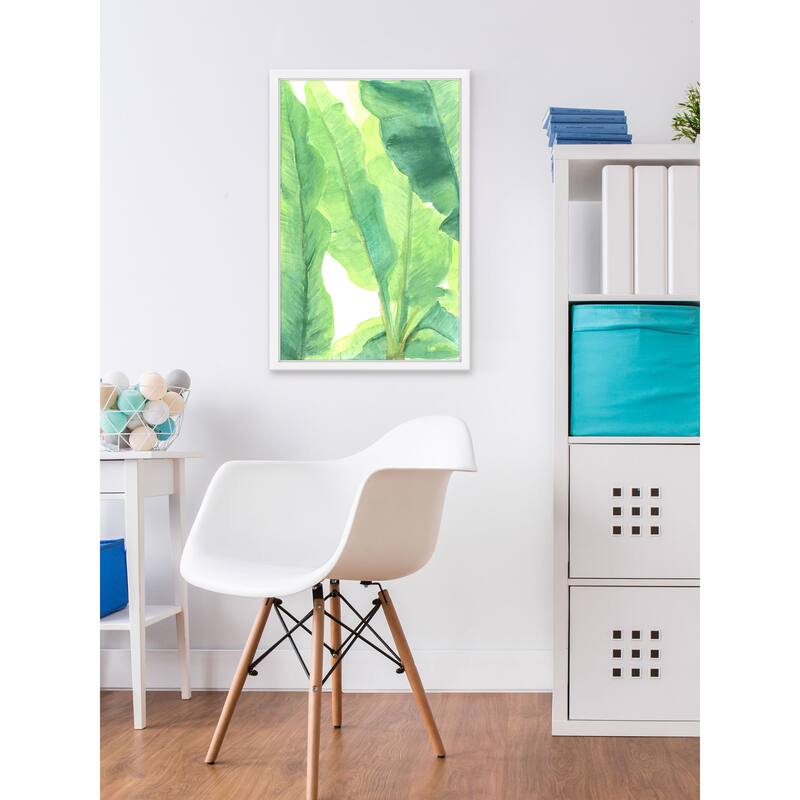 'Wild Banana Leaves' Framed Painting Print