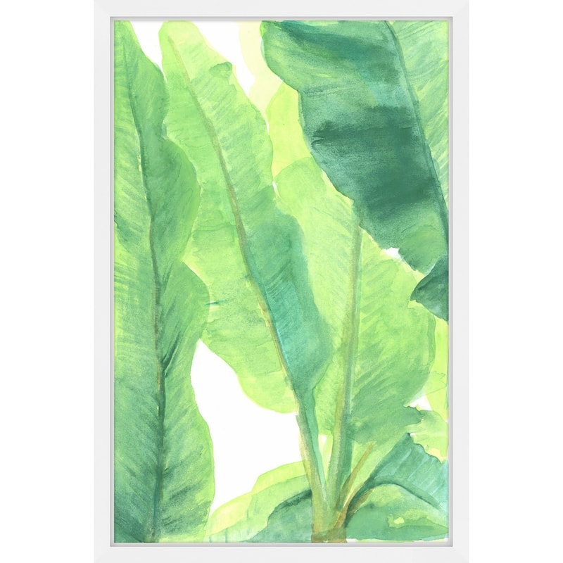 'Wild Banana Leaves' Framed Painting Print