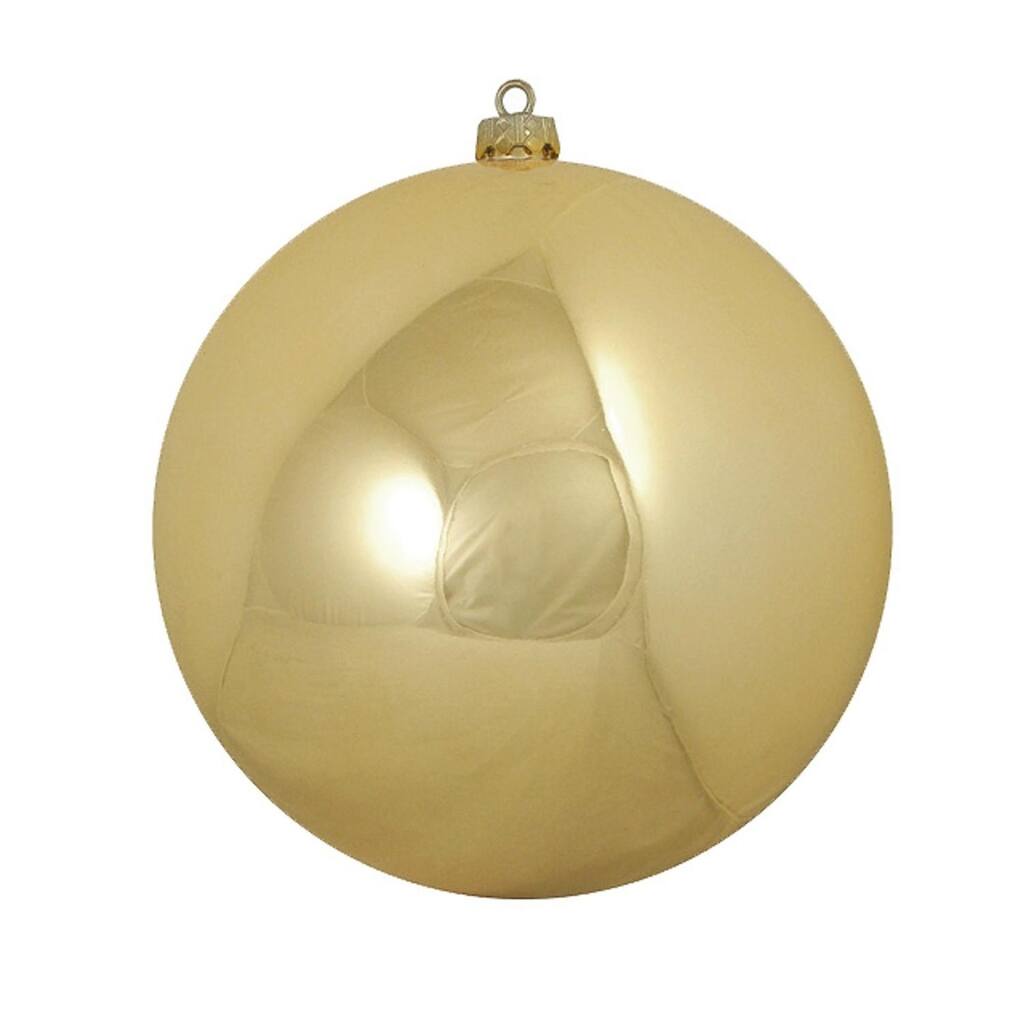 Shatterproof Shiny Vegas Gold UV Resistant Commercial Christmas Ball Ornament 4" (100mm)