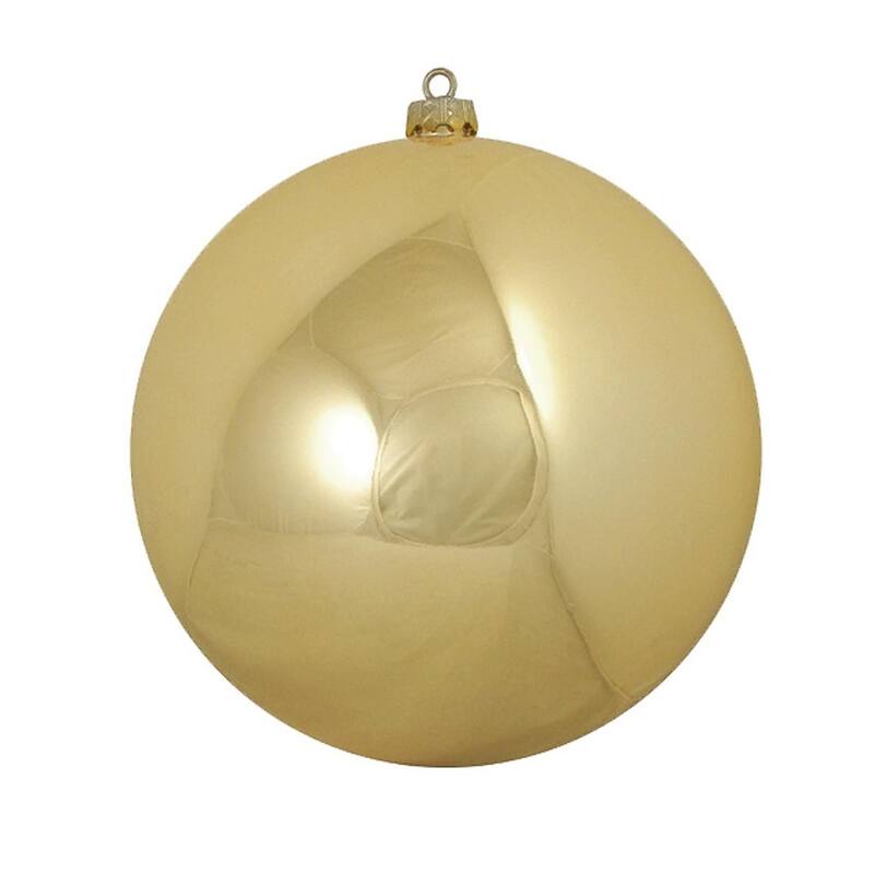 Shatterproof Shiny Vegas Gold UV Resistant Commercial Christmas Ball Ornament 4" (100mm)