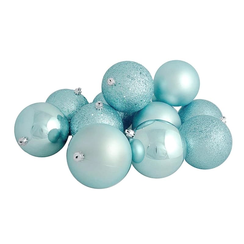 32ct Shatterproof 4-Finish Christmas Ball Ornaments 3.25" (80mm).