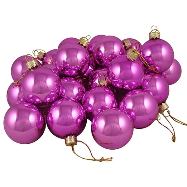 Club Pack of 36 Shiny Pink Lolipop Glass Ball Christmas ...