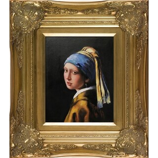 Shop Vermeer - Girl with a Pearl Earring Framed Canvas - On Sale - Free ...