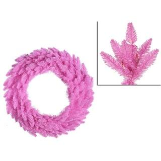 Pink Christmas Wreaths Swags And Boughs Online At 5 Pre Lit Pink Ashley Spruce Christmas Wreath Clear Lights