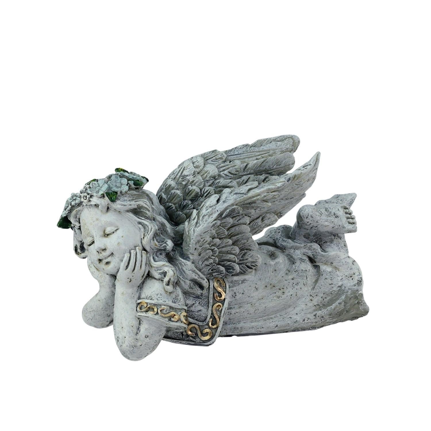 Day Dreaming Angel Cherub Concrete Garden Ornament Statue 