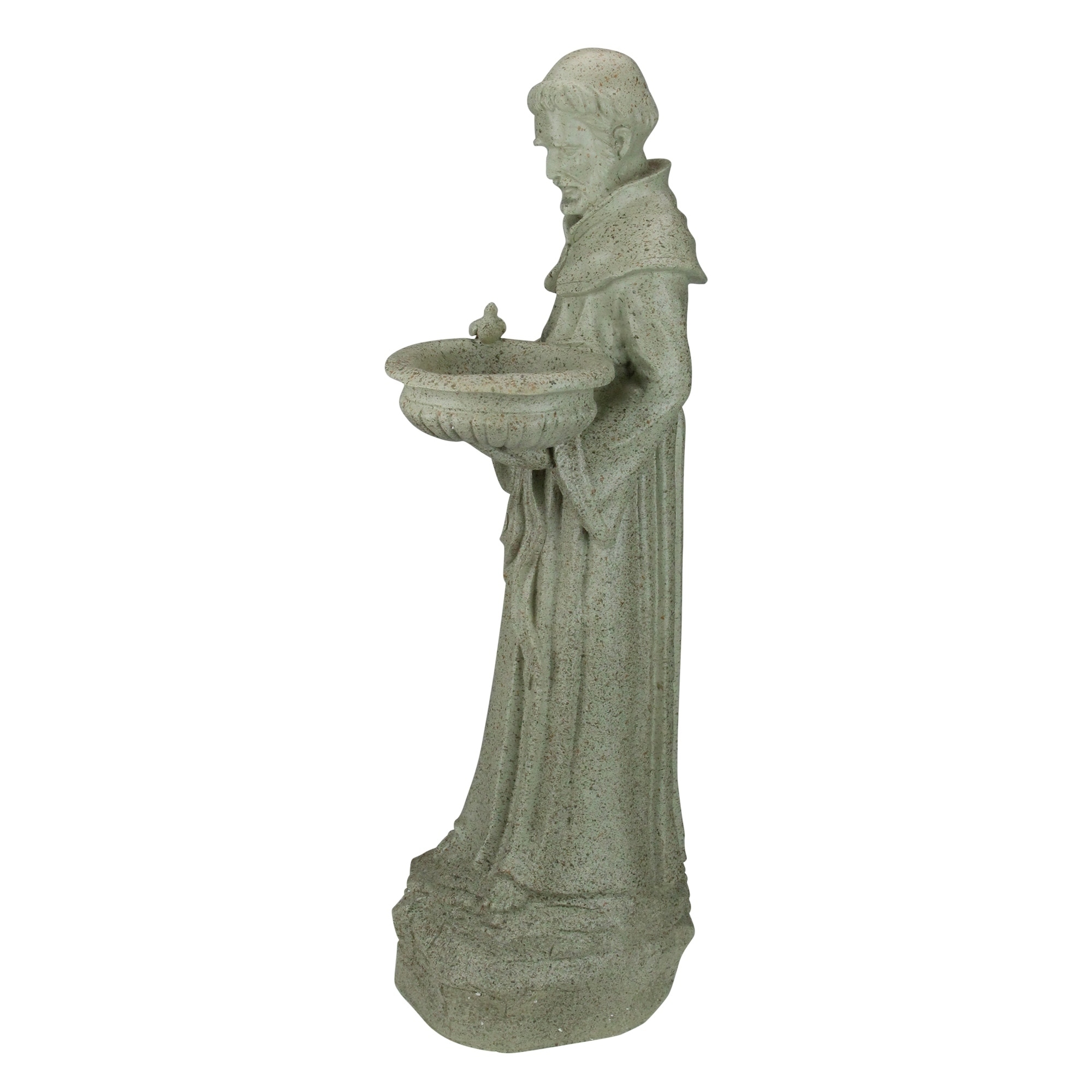 Shop 24 St Francis Of Assisi Speckled Gray Religious Bird Feeder