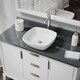 preview thumbnail 9 of 10, R2-5011-B-R9-7001 Biscuit Porcelain Vessel Sink with Vessel Faucet and Vessel Pop-Up Drain Nickel Finish