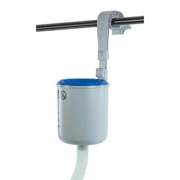 18.5" Adjustable Wall Mounted Pool Surface Skimmer with Hooks - Silver