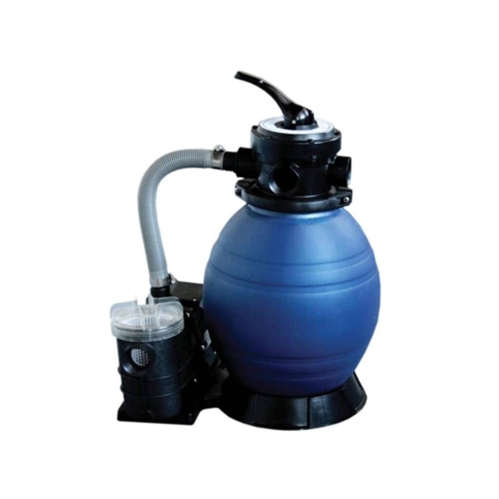 12" Top-Mount Above-Ground Swimming Pool and Spa Sand Filter and .25 HP Pump System - gray