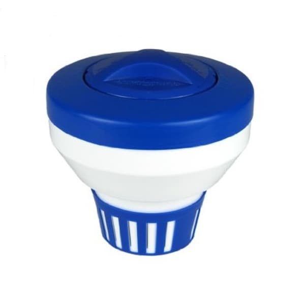 7.5" Classic Blue and White Floating Swimming Pool Chlorine Dispenser