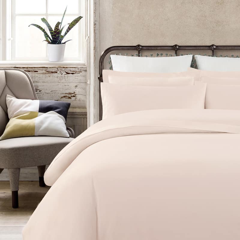 Vintage Washed Cotton Percale Bed Sheet Set