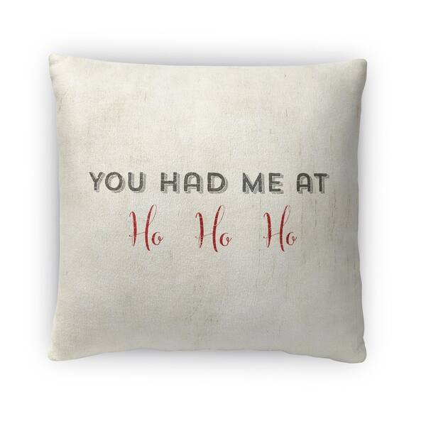 Shop Kavka Designs Ivory Black White Red Ho Ho Ho Throw Pillow