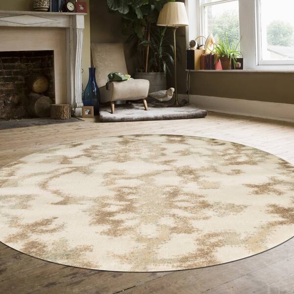 Catherine Flora Bone Area Rug 6 7 Round Free Catherine Flora Bone Area Rug 6 7
