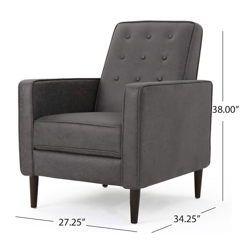 Mervynn Mid-Century Modern Microfiber Recliner by Christopher Knight Home