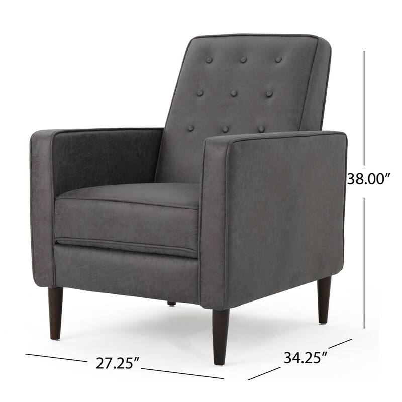 Mervynn Mid-Century Modern Microfiber Recliner (Set of 2) by Christopher Knight Home