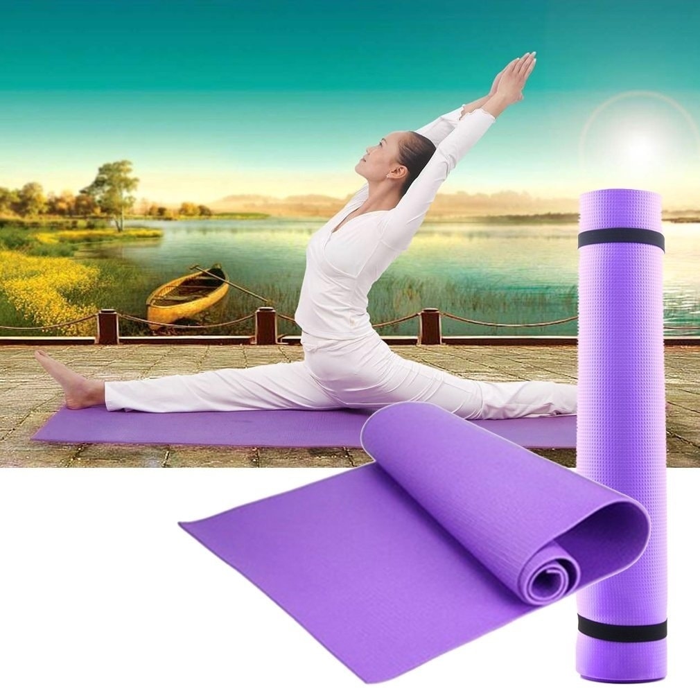 Shop 6mm Thick Non Slip Exercise Yoga Pilates Mat Free