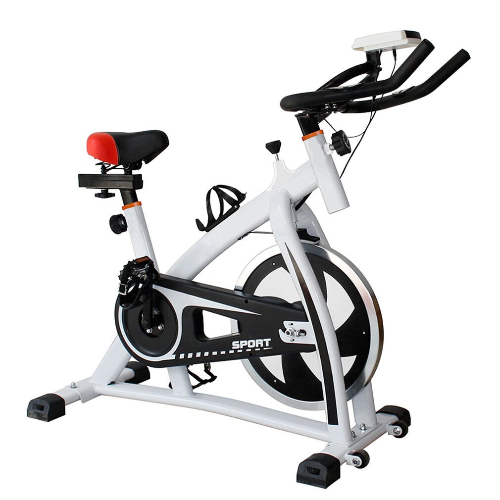 white bike trainer