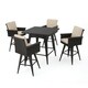 Marbella Outdoor 5-piece Square Wicker Dining Set with Sunbrella Cushion by Christopher Knight Home - Thumbnail 7