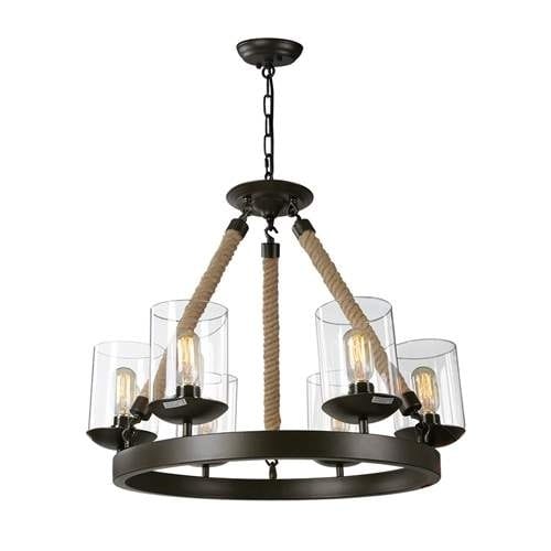 LNC Rustic Chandelier Lighting 6-Light Chandeliers - Chandeliers For Bedrooms by Overstock.com