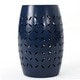 preview thumbnail 7 of 28, Lilac Decorative Metal Outdoor End Table by Christopher Knight Home