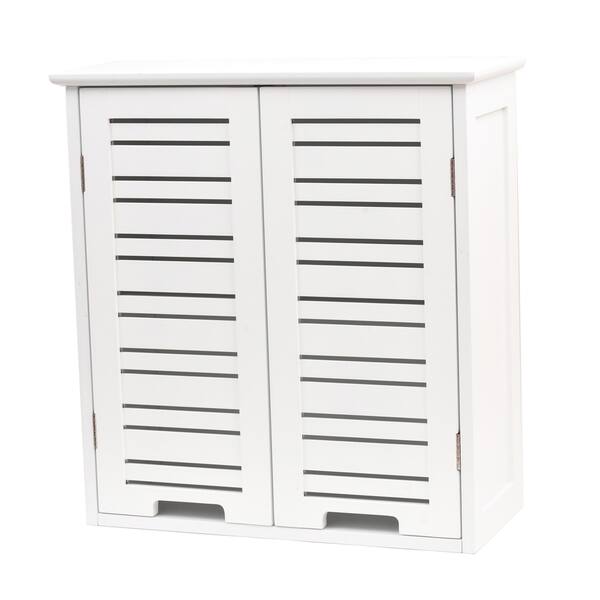 Shop Evideco Bathroom Wall Mounted Storage Cabinet Wood Miami White Overstock 17000776