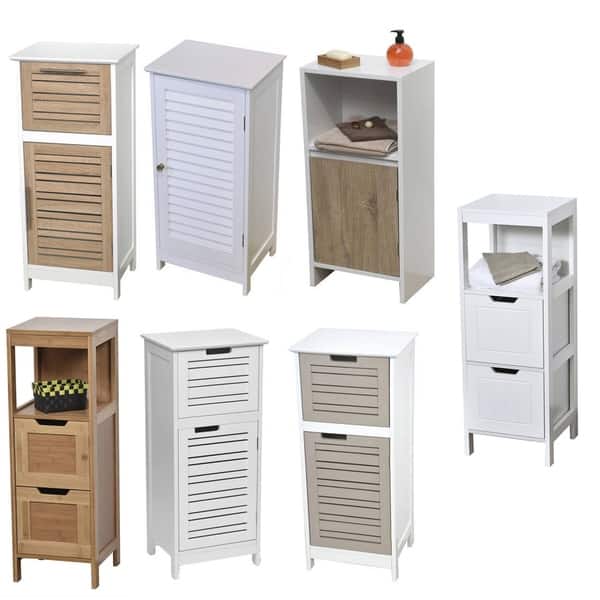 Shop Evideco Bathroom Free Standing Storage Floor Cabinet Stockholm Oak Overstock 17000785