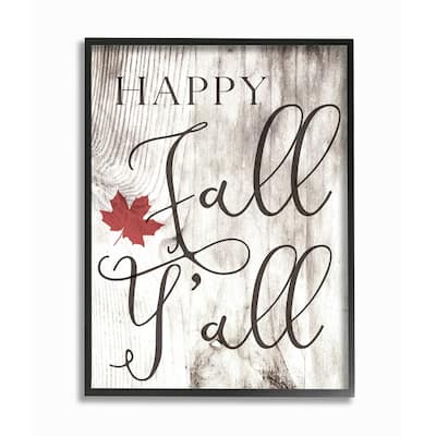 Stupell Stupell Industries "Happy Fall Y'all" Framed Giclee Art