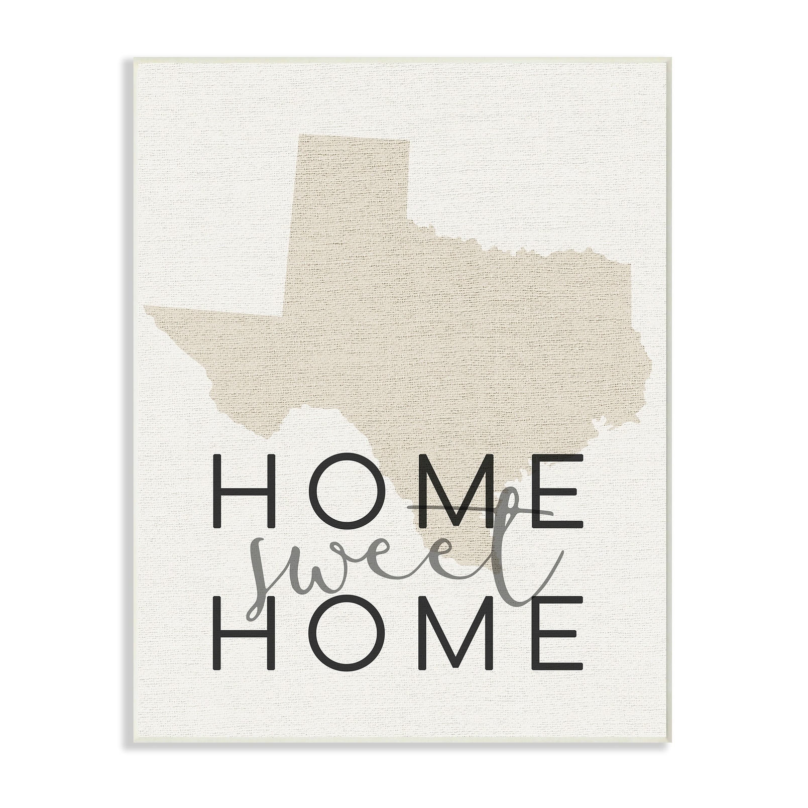 Shop Home Sweet Home Texas Typography Wall Plaque Art 10 X 15