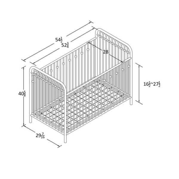 Little Seeds Monarch Hill Ivy Metal Crib - N/A