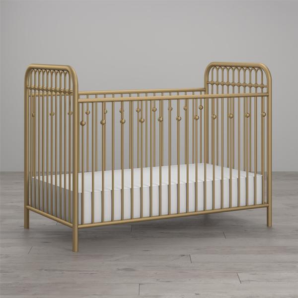 gold metal baby crib