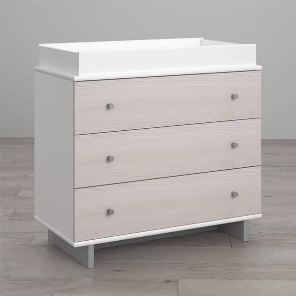 slide 2 of 14, Little Seeds Maple Lane Dove White 3-Drawer Changing Table - N/A