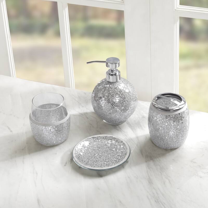 Madison Park Mosaic 4 Piece Bath Accessory Set