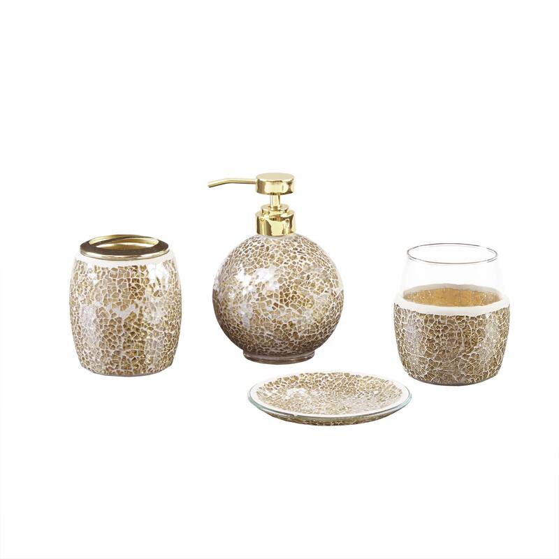 Madison Park Mosaic 4 Piece Bath Accessory Set