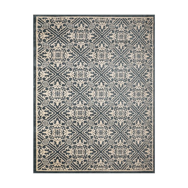 Gertmenian Avenue33 Castile Blue/Ivory Olefin Indoor/Outdoor Area Rug - 7'10 x 10'