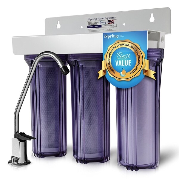 Shop iSpring 3 Stage Under Sink Tankless Drinking Water ...