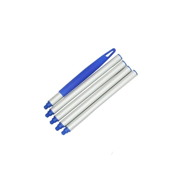 5-Piece Aluminum Swimming Pool Straight Extension Pole for Skimmers - 4' - Silver
