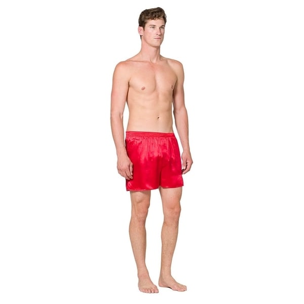 mens red silk boxer shorts