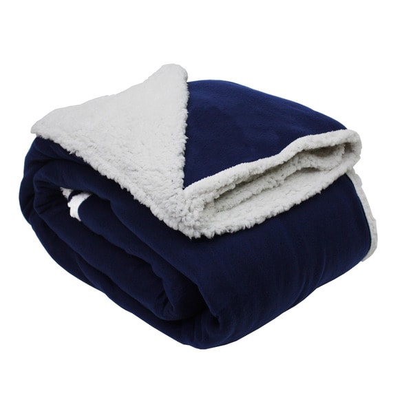 Shop J & M Home Fashions Solid Polar Twin/ Twin XL Sherpa Fleece