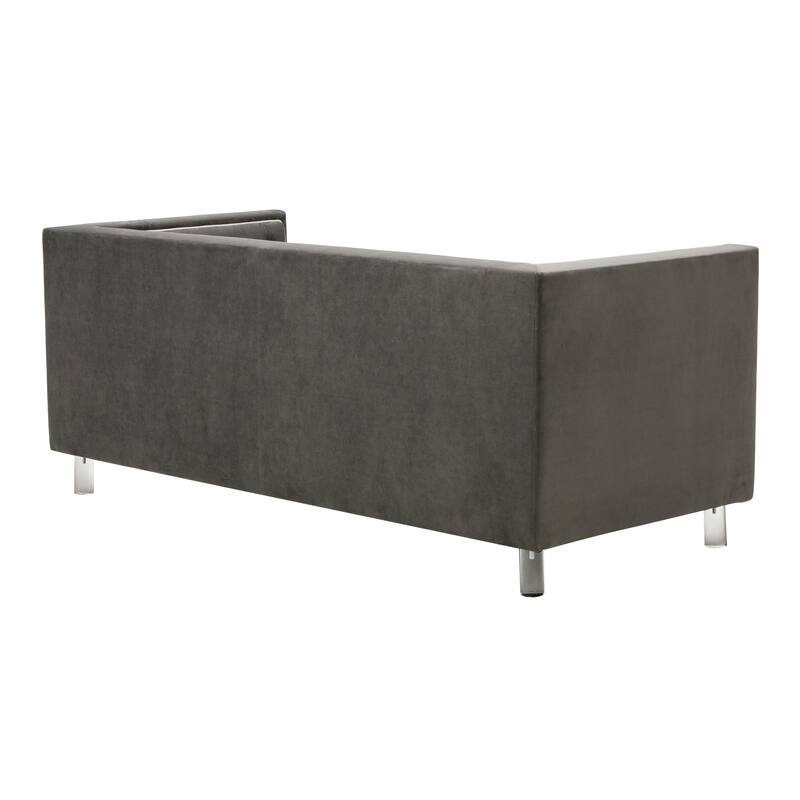 AC Pacific Victoria Collection Modern Style Luxurious Polyester Velvet Upholstered Tufted Living Room Loveseat