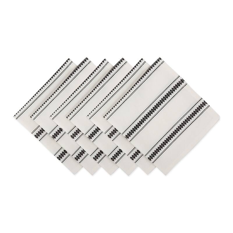 Basic Stripe Printed Napkin (Set of 6) - Zig Dobby Stripe