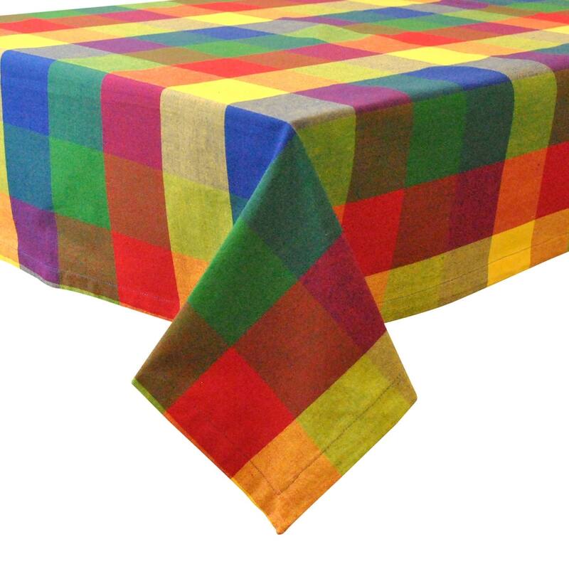 Indian Summer Checkered Tablecloth