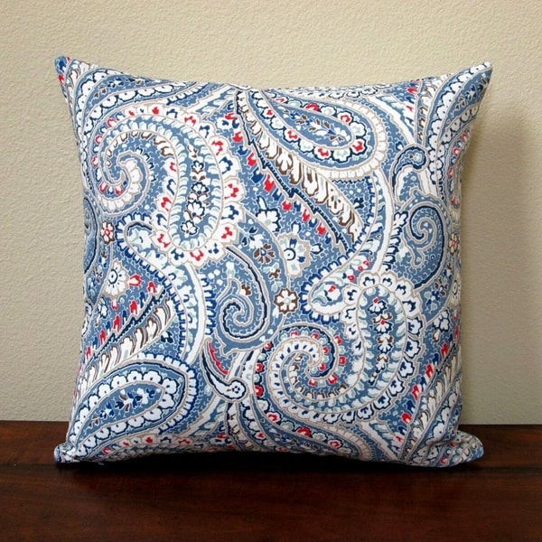 Paisley print throw pillows best sale